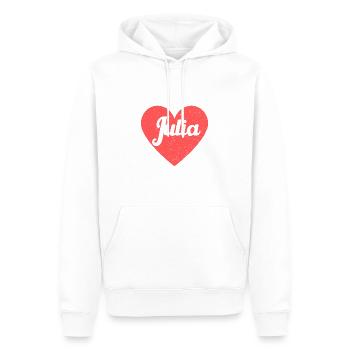 Julia Name Rotes Herz Liebe Fan Retro - Männer Premium Bio Hoodie - Weiß - Vorne - Nico (187cm)