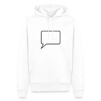 Personnalisez votre propre bulle de parole Bande dessinée - Sweat à capuche Premium bio Homme - blanc - Devant - Nico (187cm)