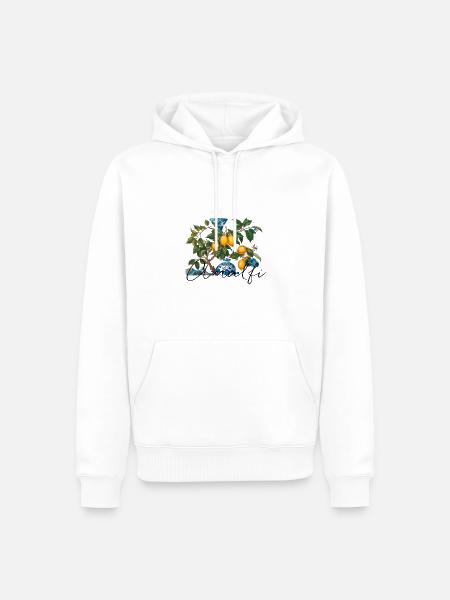 amalfi, zitronen, porzellan,keramik,zitrone - Männer Premium Bio Hoodie - Weiß