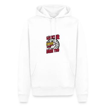 Oui agent j’ai vu la limite de vitesse je n’ai tout simplement pas - Sweat à capuche Premium bio Homme - blanc - Devant - Nico (187cm)