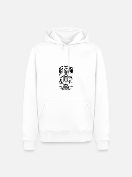 Funny Aerospace Engineer Raumfahrt - Flugzeug - Männer Premium Bio Hoodie - Weiß