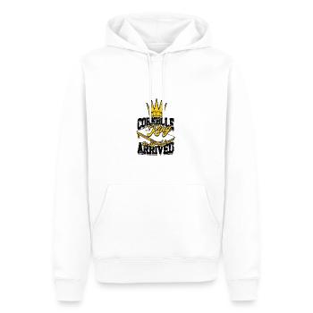 Cornhole roi la légende est arrivée - Cornhole - Sweat à capuche Premium bio Homme - blanc - Devant - Nico (187cm)
