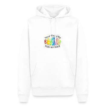 Ihr Lieblingsbabysitter ist da - Kinderbetreuung - Männer Premium Bio Hoodie - Weiß - Vorne - Nico (187cm)