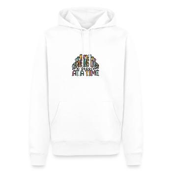 Leben in einer Sitzung nach der anderen verändern - Mental - Männer Premium Bio Hoodie - Weiß - Vorne - Nico (187cm)