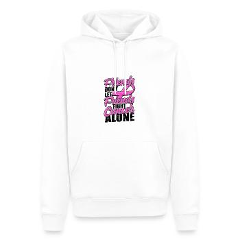 Freunde lassen Freunde nicht alleine gegen Krebs kämpfen - - Männer Premium Bio Hoodie - Weiß - Vorne - Nico (187cm)