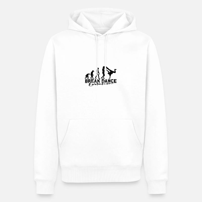 Break Dance Evolution - break dance - Sweat à capuche Premium bio Homme - blanc
