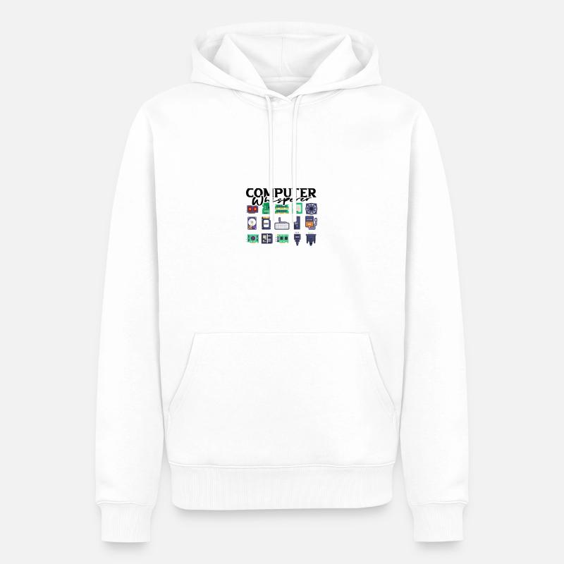 Computer Whisperer - analyste de données - Sweat à capuche Premium bio Homme - blanc