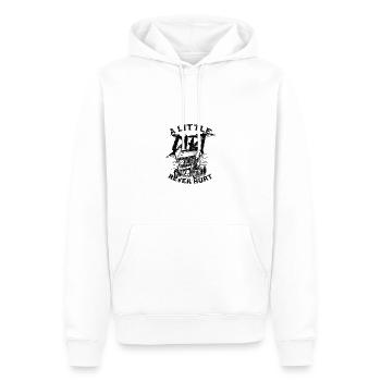 Un peu de terre ne fait jamais de mal - course sur piste - Sweat à capuche Premium bio Homme - blanc - Devant - Nico (187cm)