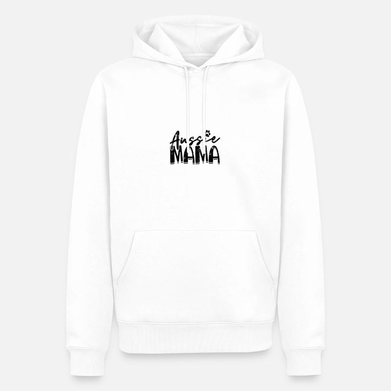 Aussie Mama - Deutscher Schäferhund - Männer Premium Bio Hoodie - Weiß