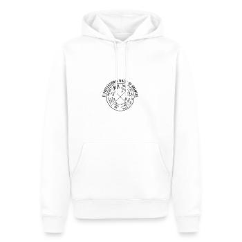 Antwortrad für IT-Experten - Code - Männer Premium Bio Hoodie - Weiß - Vorne - Nico (187cm)