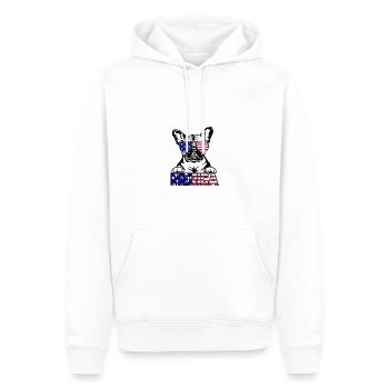 Merica - Hundeliebhaber - Männer Premium Bio Hoodie - Weiß - Vorne - Nico (187cm)
