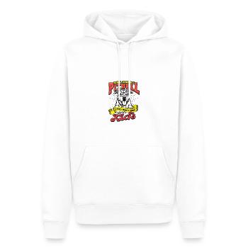 Ne jugez pas mon pitbull et je ne jugerai pas votre - Sweat à capuche Premium bio Homme - blanc - Devant - Nico (187cm)