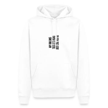 Mon bouledogue incline la tête comme vous le faites - chien - Sweat à capuche Premium bio Homme - blanc - Devant - Nico (187cm)