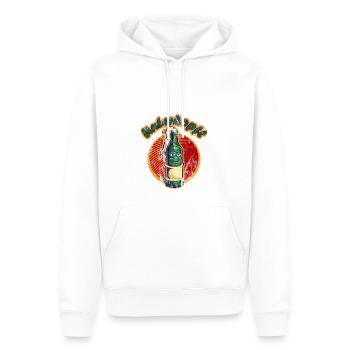 Unterhopft - Lustiges Bier - Männer Premium Bio Hoodie - Weiß - Vorne - Nico (187cm)