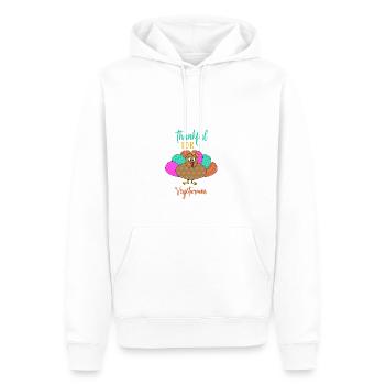 Dankbar Für Vegetarier, Vegan Live Lebensstil - Männer Premium Bio Hoodie - Weiß - Vorne - Nico (187cm)