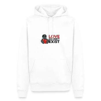 Love Doesn't Exist | Emo clothes | Emocore Goth Do - Men’s Premium Organic Hoodie - white - Front - Nico (187cm)