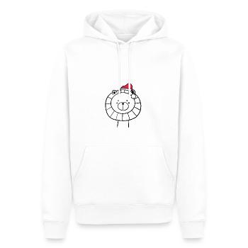 Löwe Weihnachtsmütze Weihnachten Süß Xmax - Männer Premium Bio Hoodie - Weiß - Vorne - Nico (187cm)