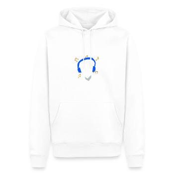 Mes écouteurs ne jouent que du reggaeton - Sweat à capuche Premium bio Homme - blanc - Devant - Nico (187cm)