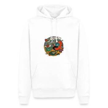 cats meaw - Männer Premium Bio Hoodie - Weiß - Vorne - Nico (187cm)