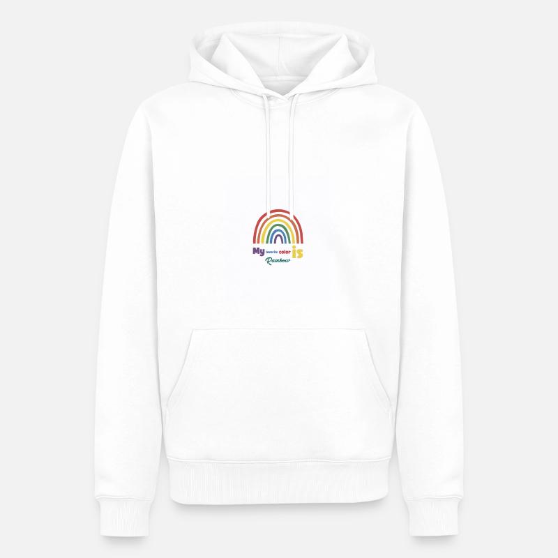 rainbow - Männer Premium Bio Hoodie - Weiß
