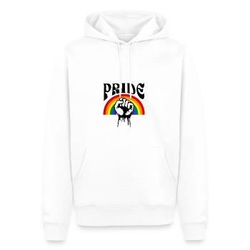 Cadeau d'anniversaire Retro Fist LGBTQ Pride - Sweat à capuche Premium bio Homme - blanc - Devant - Nico (187cm)