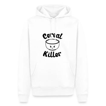 Blague fun chibi petit déjeuner - Sweat à capuche Premium bio Homme - blanc - Devant - Nico (187cm)