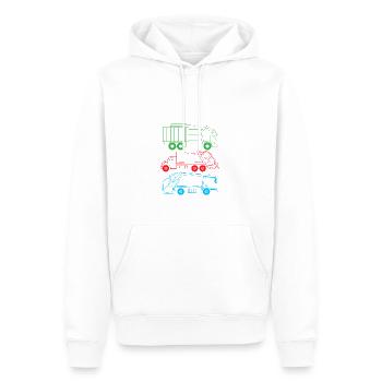 Müllwagen Liebe Müllabfuhr Kind Junge I Geschenk - Männer Premium Bio Hoodie - Weiß - Vorne - Nico (187cm)