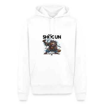 Shogun féroce - Sweat à capuche Premium bio Homme - blanc - Devant - Nico (187cm)