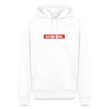 Schnitzel - Männer Premium Bio Hoodie - Weiß - Vorne - Nico (187cm)