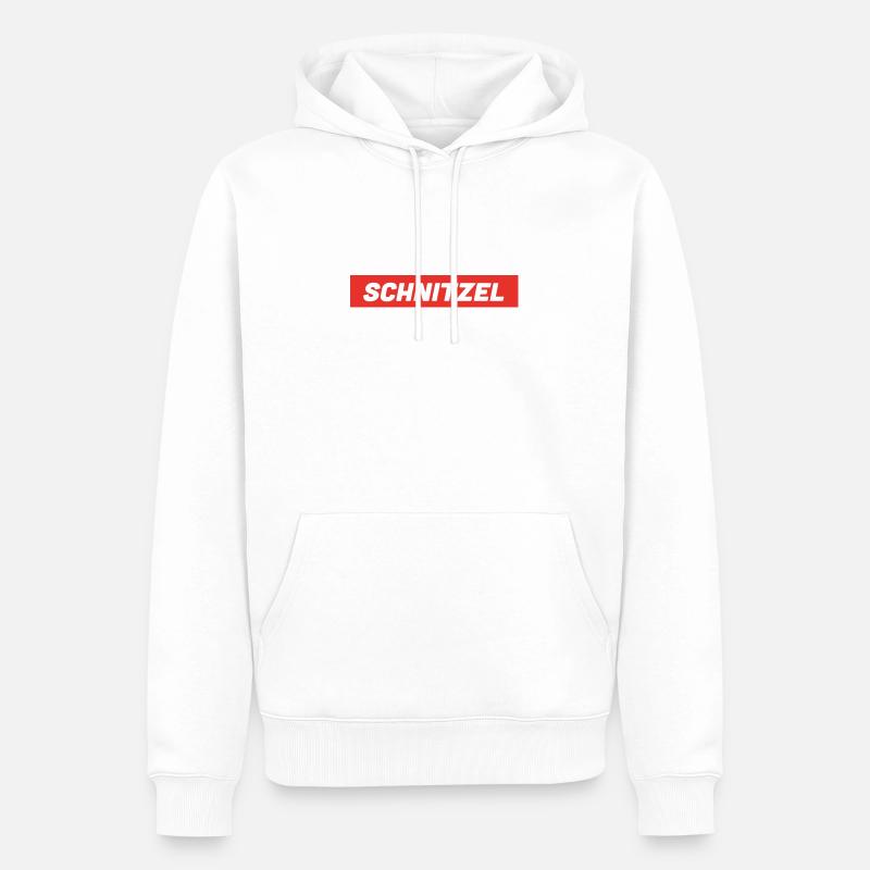 Schnitzel - Männer Premium Bio Hoodie - Weiß