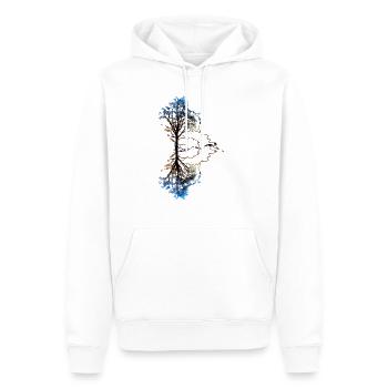 Two Trees - Sweat à capuche Premium bio Homme - blanc - Devant - Nico (187cm)