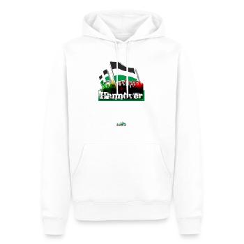 hannover - Männer Premium Bio Hoodie - Weiß - Vorne - Nico (187cm)