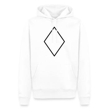 Mathematik Symbol - Raute - Männer Premium Bio Hoodie - Weiß - Vorne - Nico (187cm)