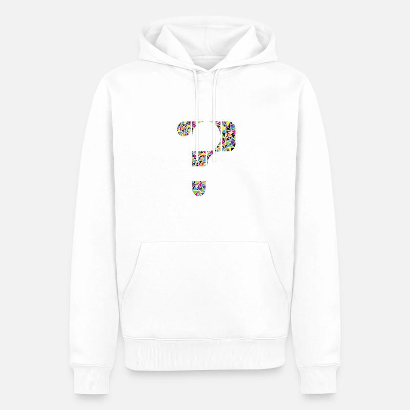 Point d'interrogation - Sweat à capuche Premium bio Homme - blanc
