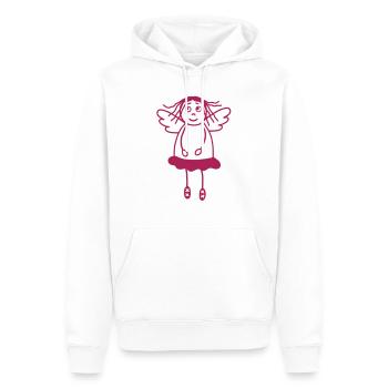 Ange gardien filles - Sweat à capuche Premium bio Homme - blanc - Devant - Nico (187cm)
