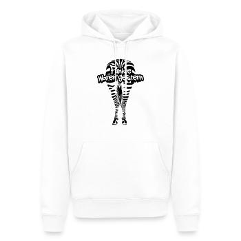 Zebrabi - Männer Premium Bio Hoodie - Weiß - Vorne - Nico (187cm)