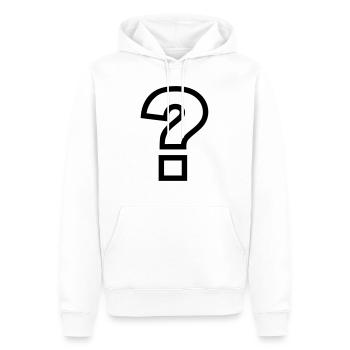 Question mark - Men’s Premium Organic Hoodie - white - Front - Nico (187cm)