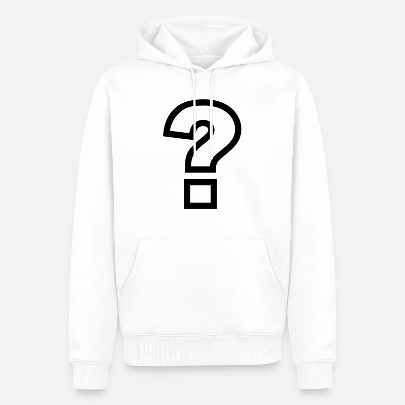 Point d'interrogation - Sweat à capuche Premium bio Homme - blanc