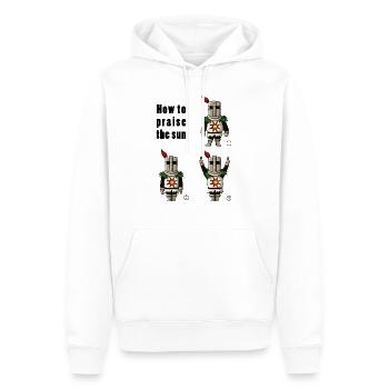 Praise the sun - Men’s Premium Organic Hoodie - white - Front - Nico (187cm)