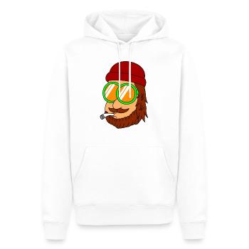 Chill Dude - Männer Premium Bio Hoodie - Weiß - Vorne - Nico (187cm)