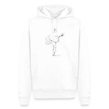 Gitarre - Männer Premium Bio Hoodie - Weiß - Vorne - Nico (187cm)