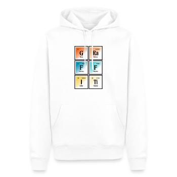 Graffiti-| Periodensystem der Elemente - Männer Premium Bio Hoodie - Weiß - Vorne - Nico (187cm)
