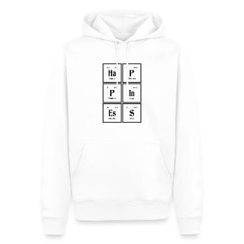 | du bonheur Tableau périodique des éléments - Sweat à capuche Premium bio Homme - blanc - Devant - Nico (187cm)