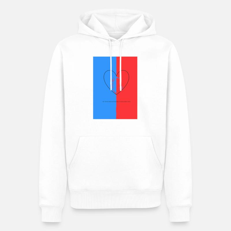 Tasche - Männer Premium Bio Hoodie - Weiß