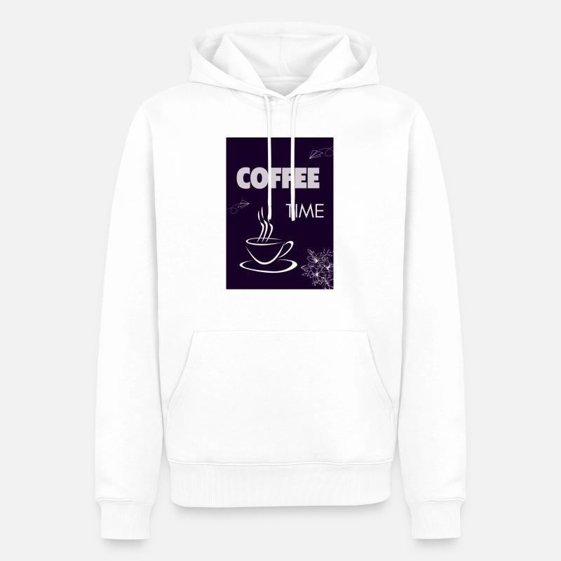 Coffee Time - Männer Premium Bio Hoodie - Weiß