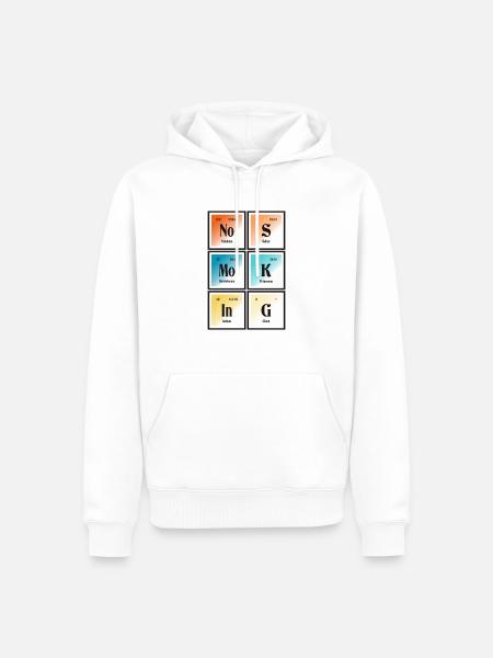 Nichtraucher - Periodensystem der Elemente - Männer Premium Bio Hoodie - Weiß