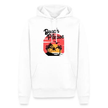 Beach Please - Chemise Palm Sunset - Sweat à capuche Premium bio Homme - blanc - Devant - Nico (187cm)