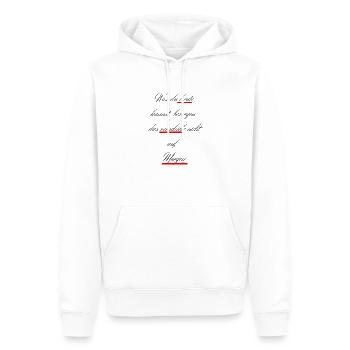 Was du heute kannst besorgen - Männer Premium Bio Hoodie - Weiß - Vorne - Nico (187cm)
