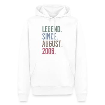 Légende depuis août 2006 - Sweat à capuche Premium bio Homme - blanc - Devant - Nico (187cm)