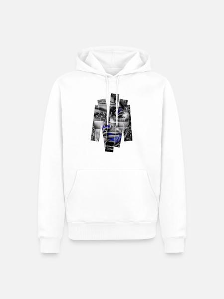 Macroportrait and Colour - Männer Premium Bio Hoodie - Weiß